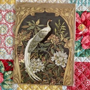 Vintage Art Nouveau Silver Pheasant and Azaleas Card. Elgin Court